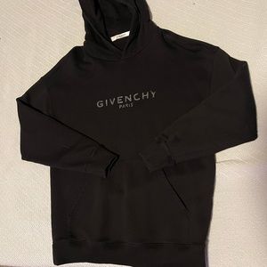 Authentic Givenchy iridescent logo print hoodie- XS